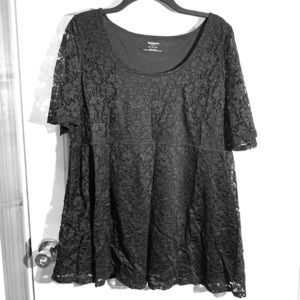 Maternity black lace shirt